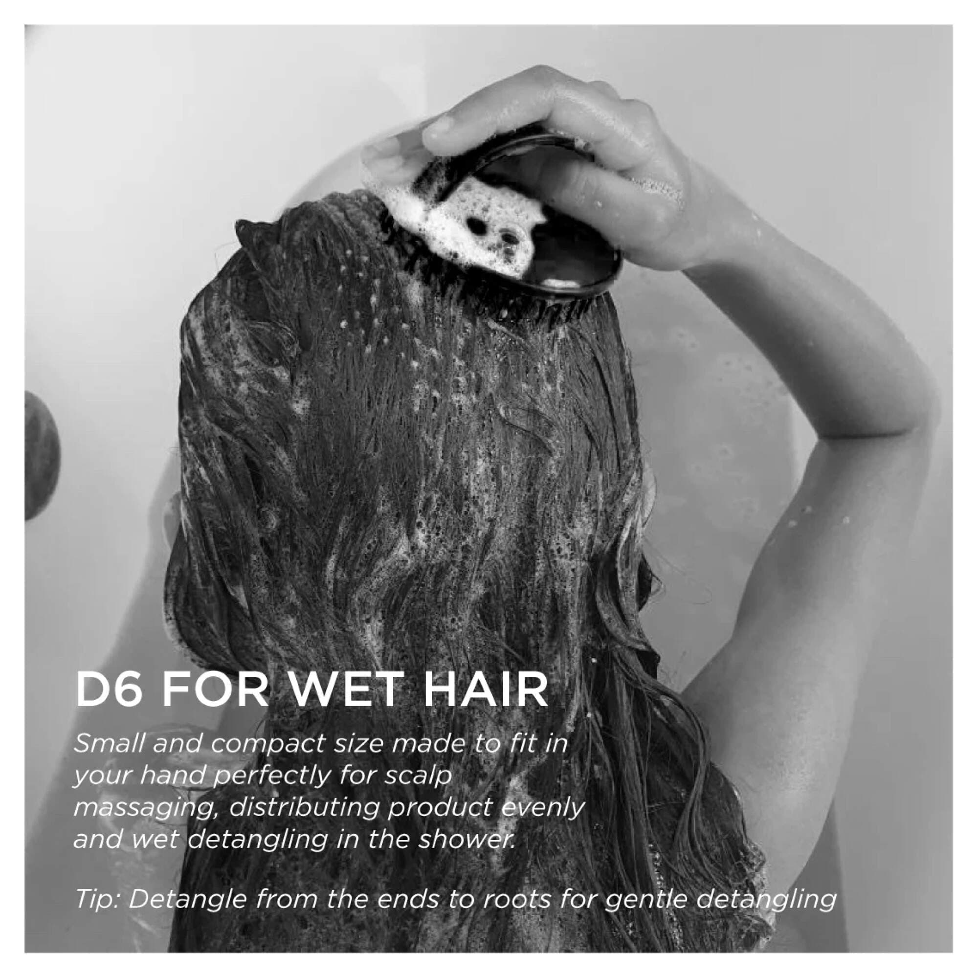 DENMAN - D6 Shampoo/Massage Brush - Black - Image 2