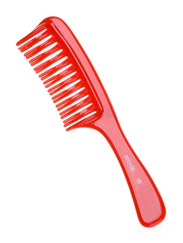 DENMAN - PROTIP - COMBS - Handle Detangler 08 - 205mm - Red