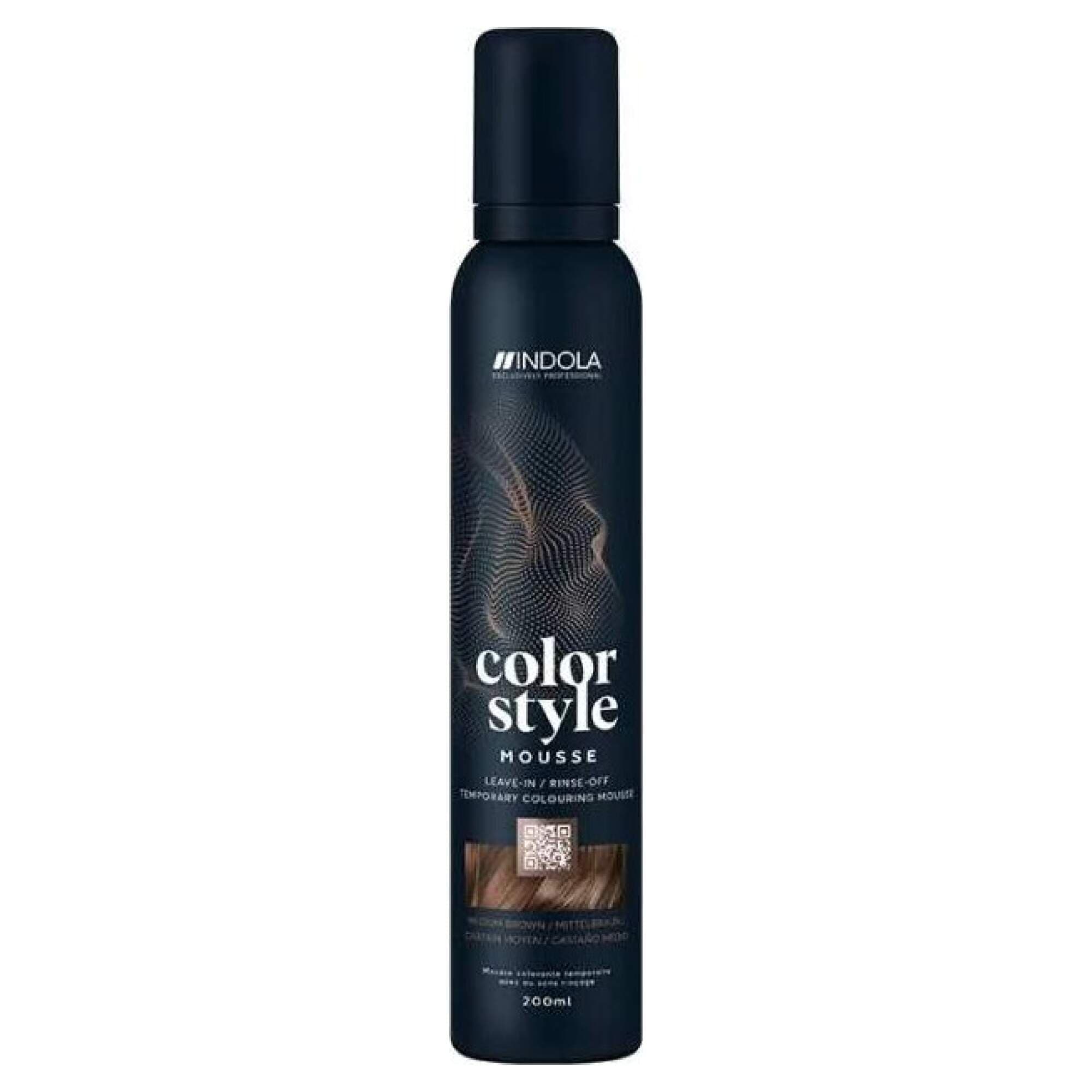 INDOLA - COLOR STYLE MOUSSE - Medium Brown - 200ml