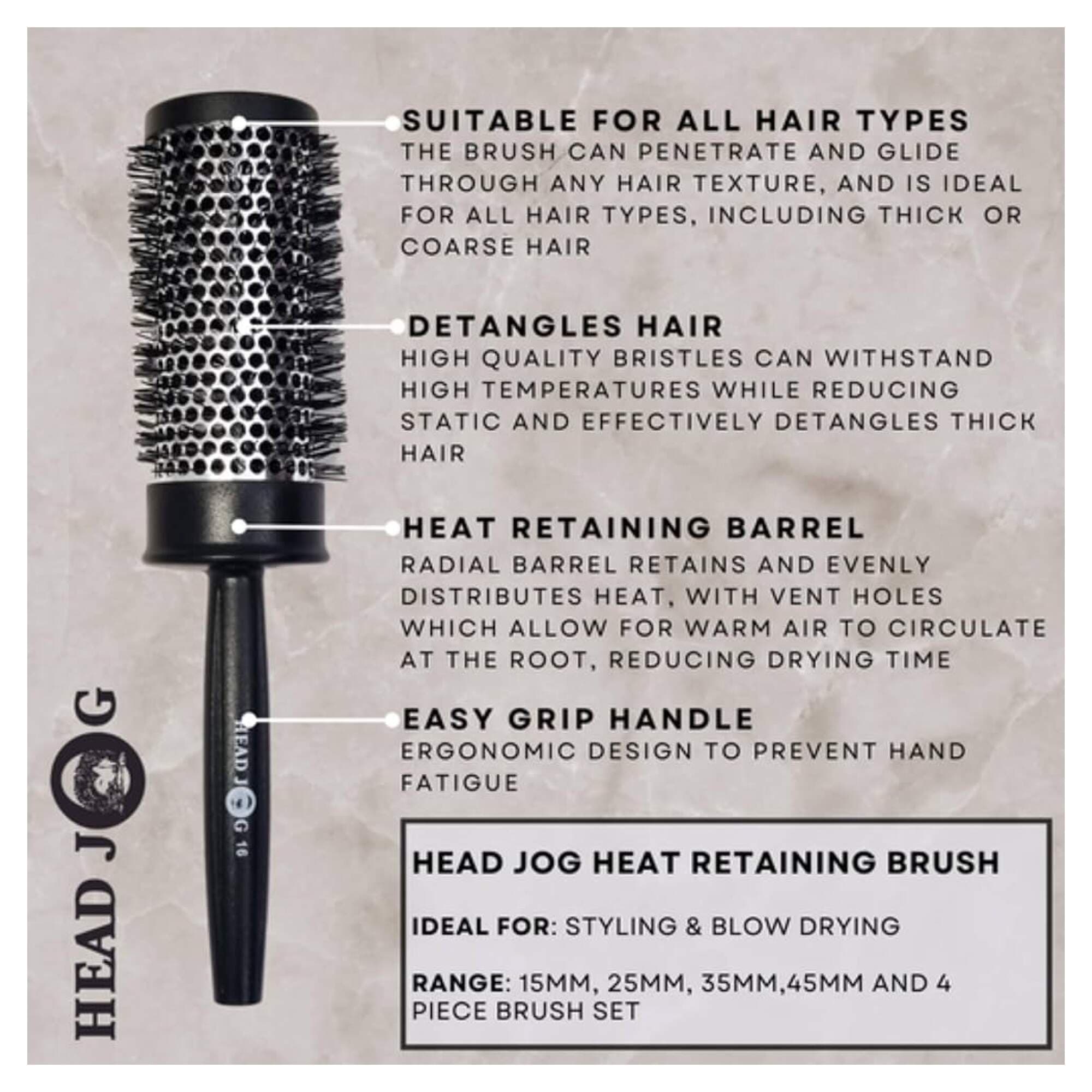 Head Jog 12 Heat Retainer Brush 15mm - Image 2