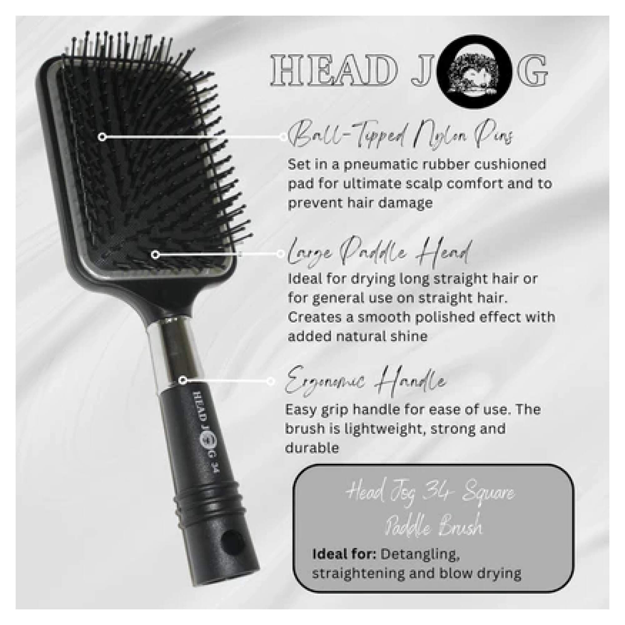Head Jog 34 Large Square Paddle Brush - Image 2