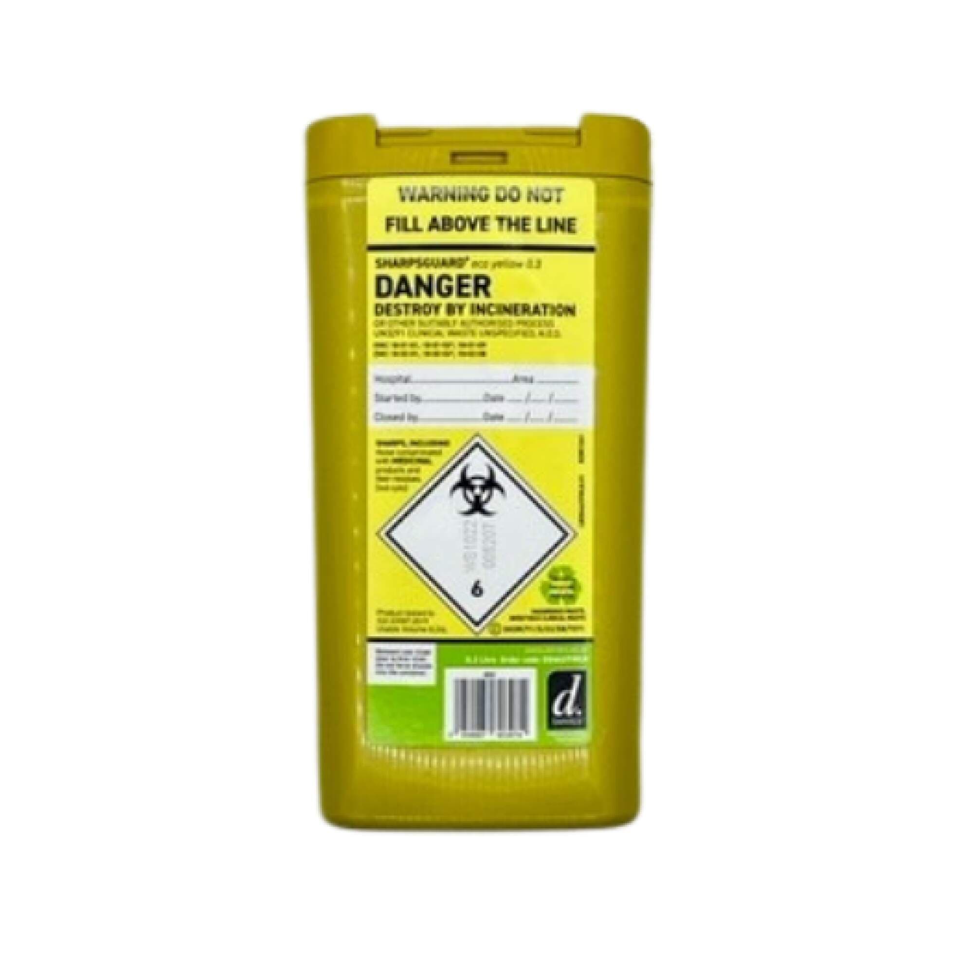 STEREX - ACCESSORIES - Sharps Box - 0.3ltr Yellow/Green