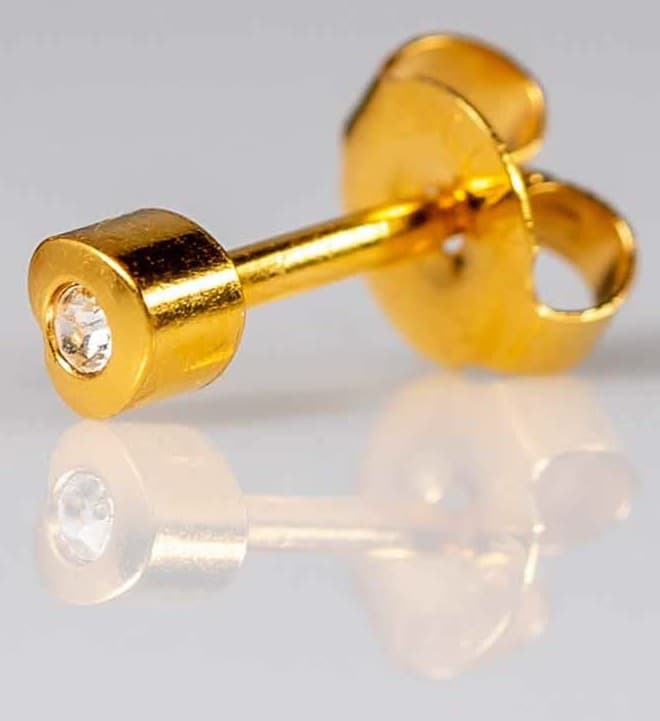 GOLD PLATE STUD - Heartstone - April