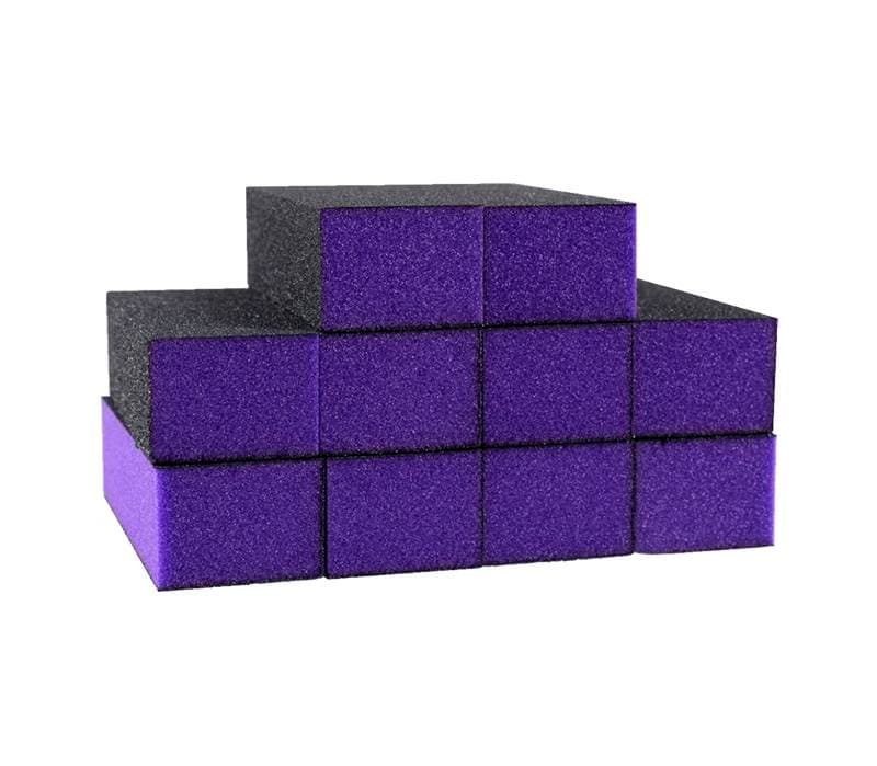 THE EDGE - SANDING BLOCKS - 60/100 - 3 Sided - Purple & Black - 10Pk