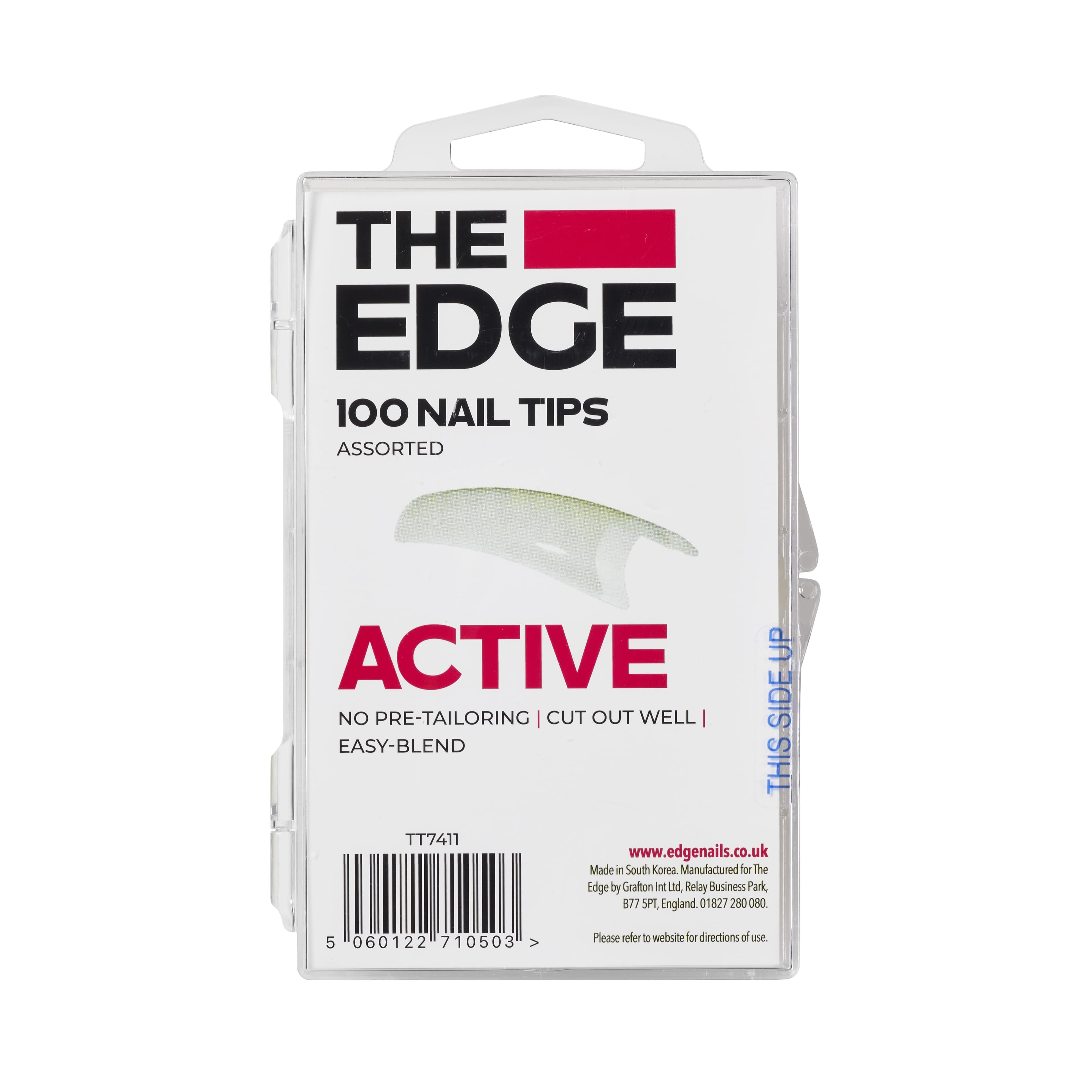 THE EDGE - NAIL TIPS - Active Tips - 100 Assorted - Boxed