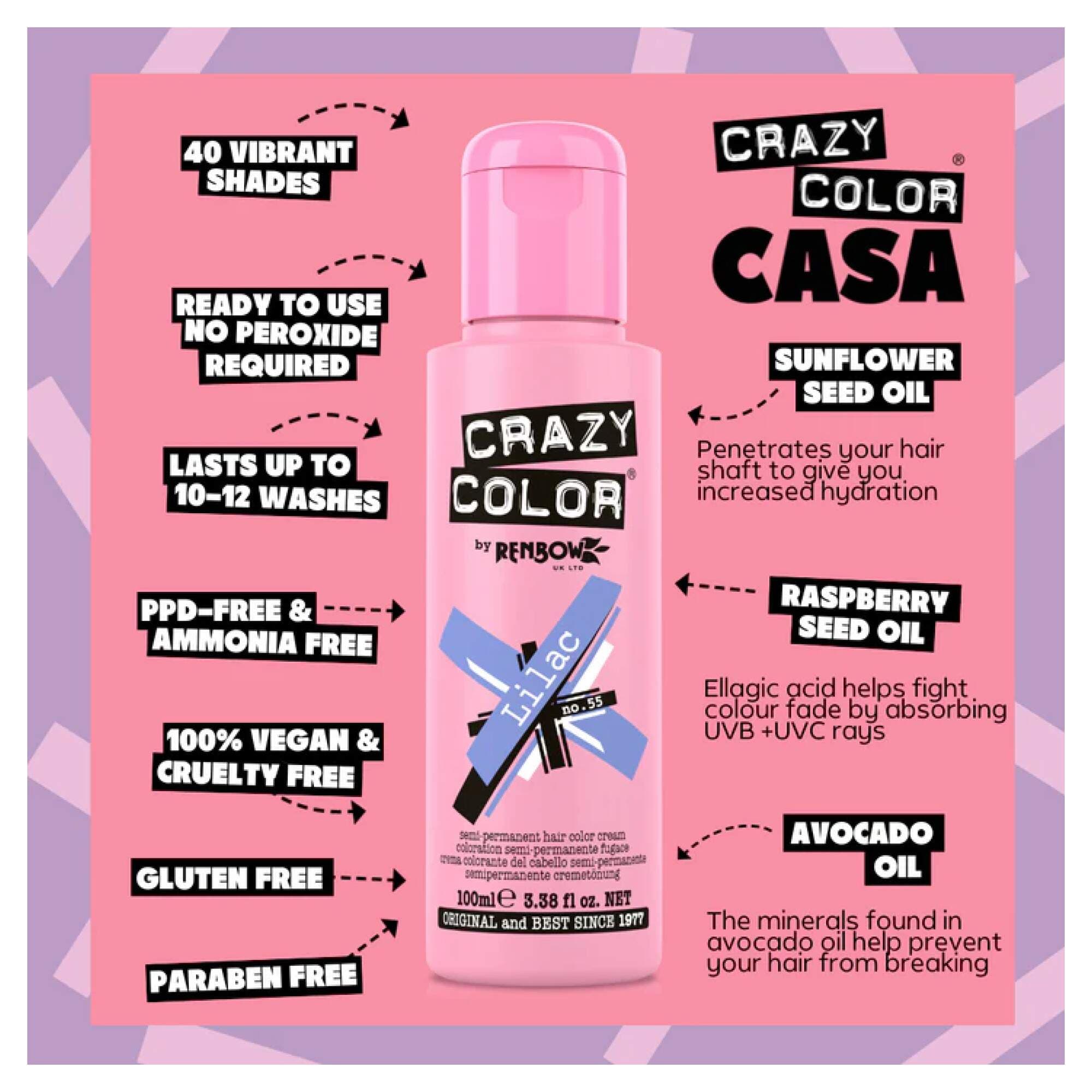 Crazy Color - Vibrant Shades - Lilac (55) - Image 2