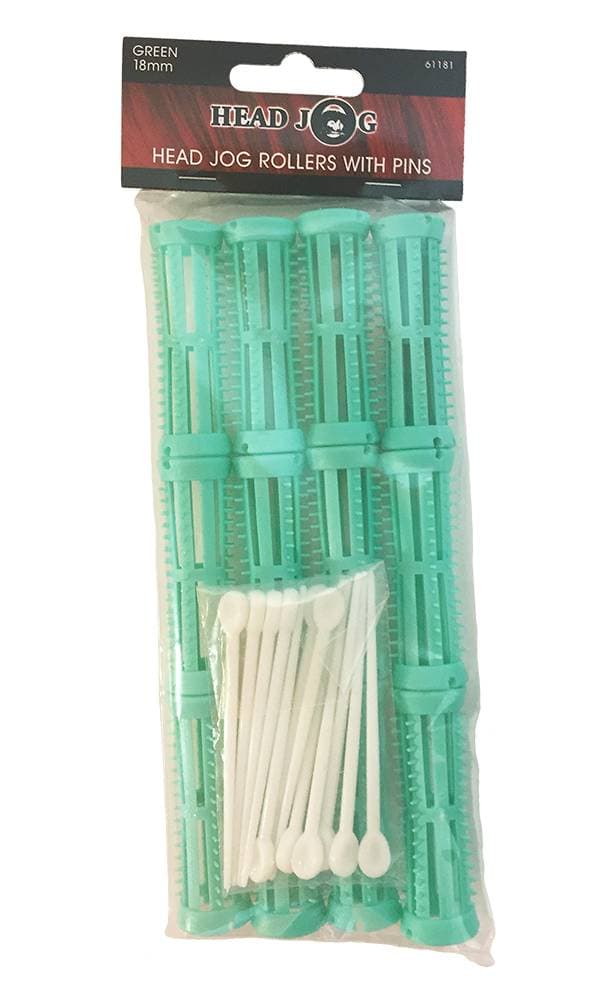 Head Jog Brush Rollers Green 18mm