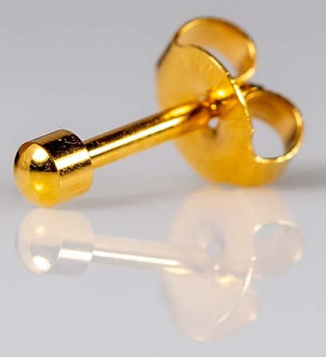 GOLD PLATE STUD - Regular Plain Head - Mini