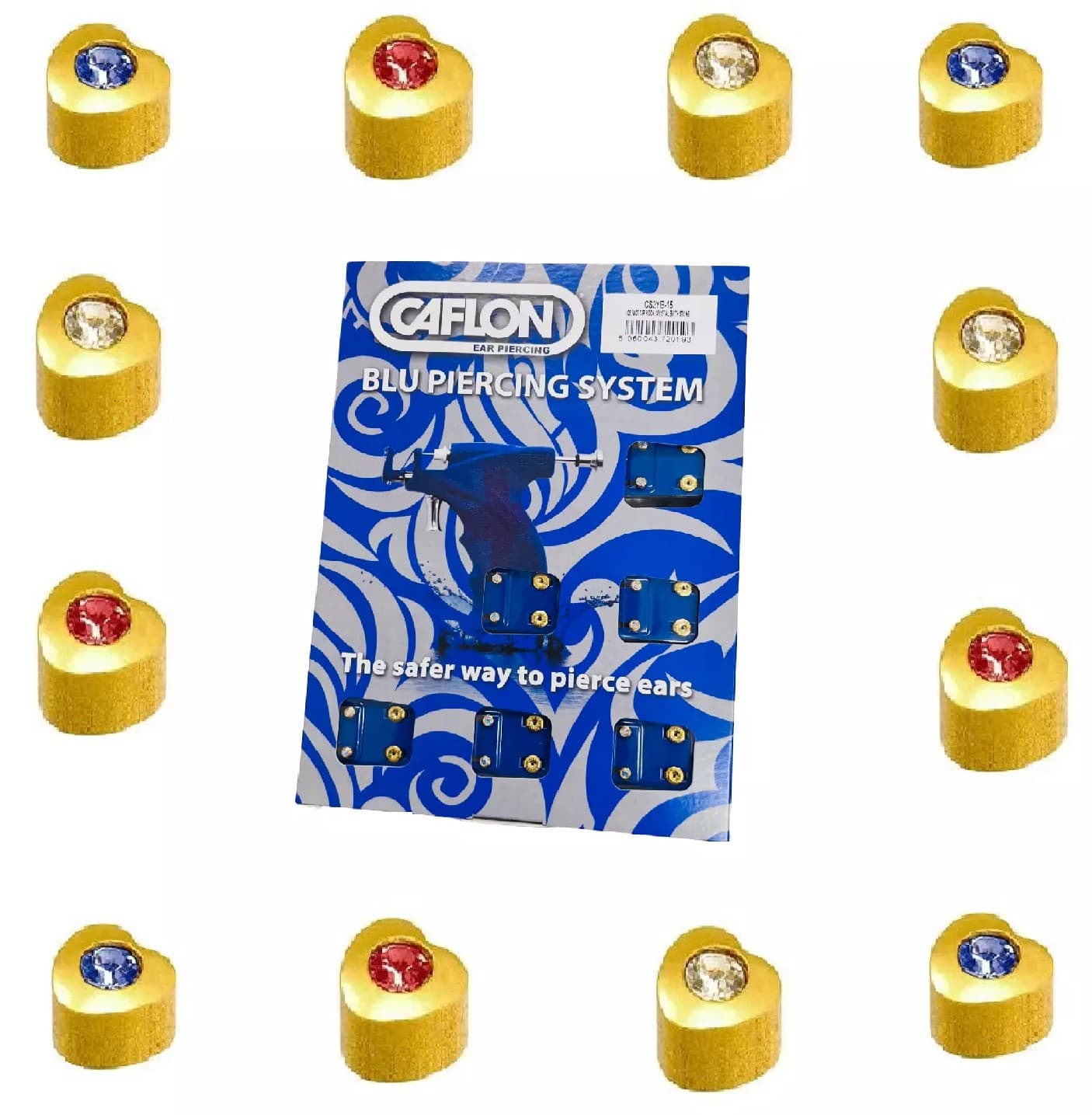 GOLD PLATE STUD - Heartstone Birthstone - Assorted