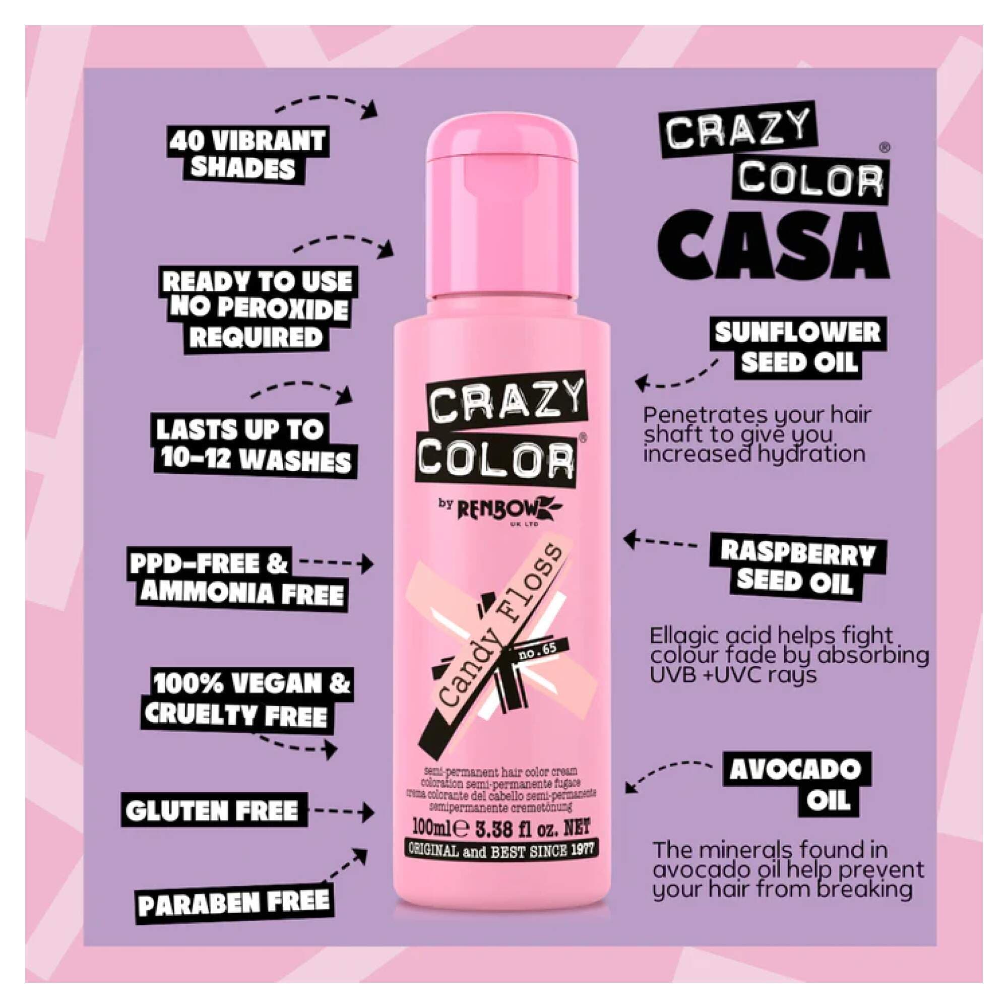 Crazy Color - Vibrant Shades - Candy Floss (65) - Image 2