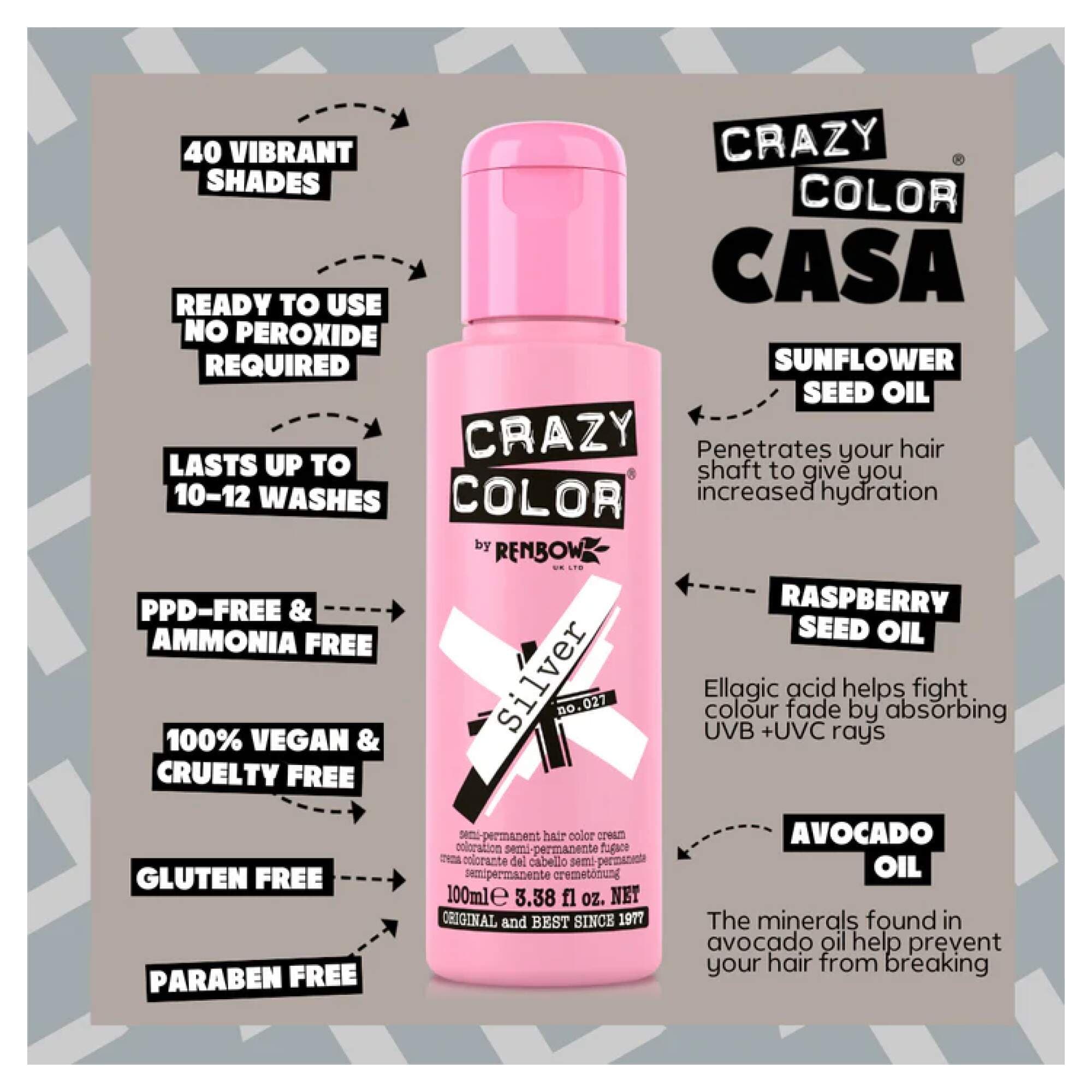 Crazy Color - Vibrant Shades - Silver (27) - Image 2