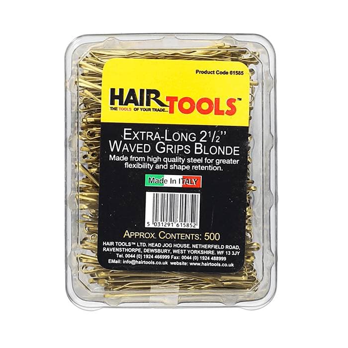 Hair Tools Waved Kirby Grips 2.5" Blonde 500pk