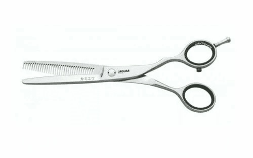JAGUAR SCISSORS - GOLD LINE - Kamiyu 6" Thinner 33 bent V teeth