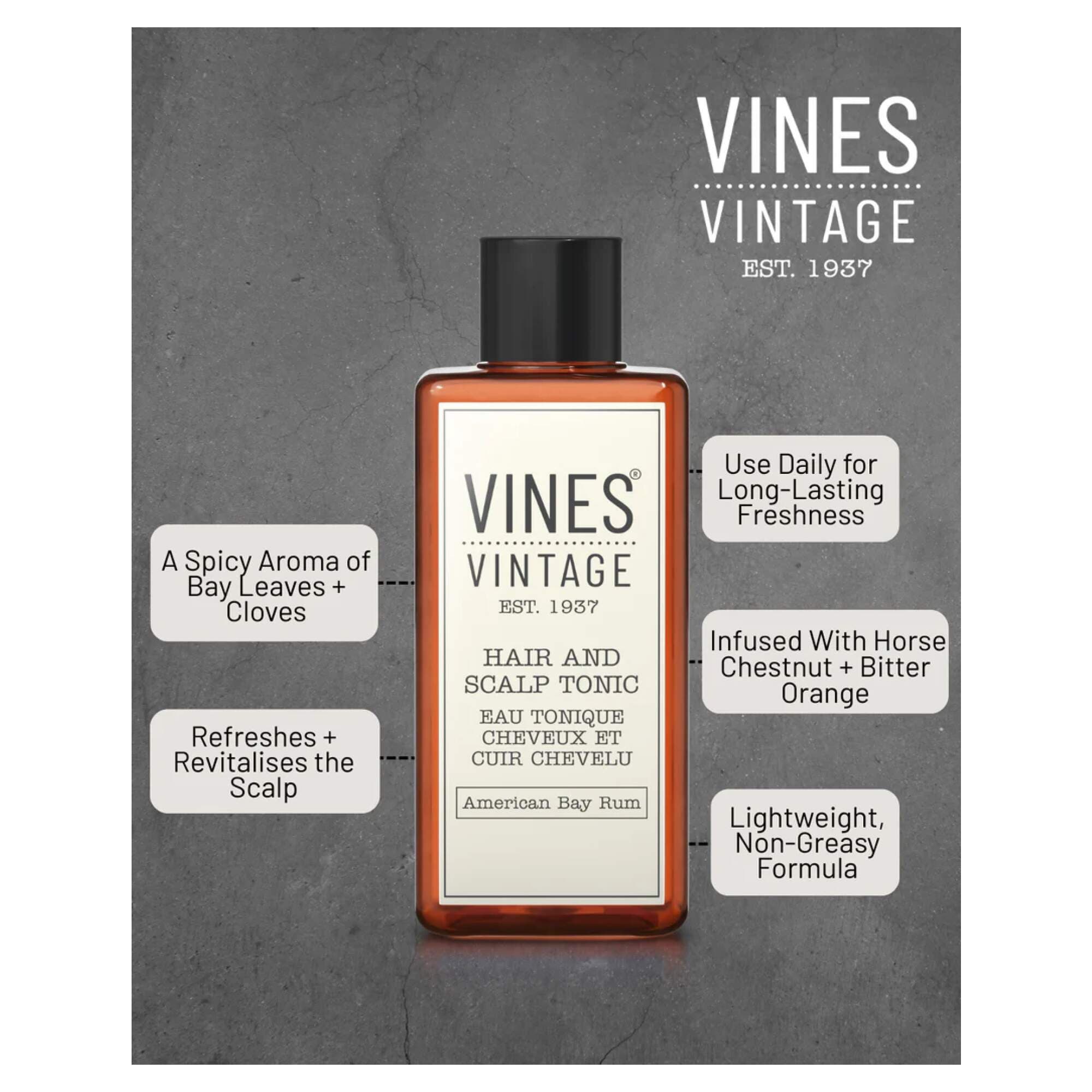 VINES VINTAGE - TONIC - American Bay Rum 200ml - Image 2