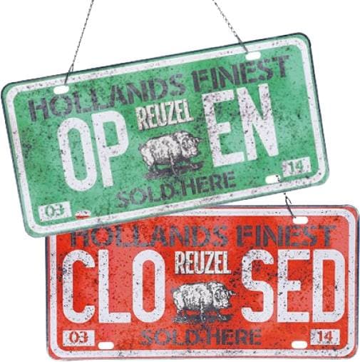 Reuzel Open and Closed License Plate