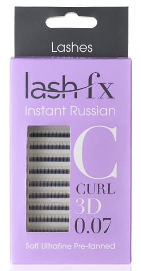 Lash FX - Tray Lashes Instant Russian - C Curl 3D Extra Fine (0.07) 13mm