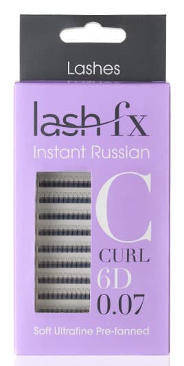 Lash FX - Tray Lashes Instant Russian - C Curl 6D Extra Fine (0.07) 11mm