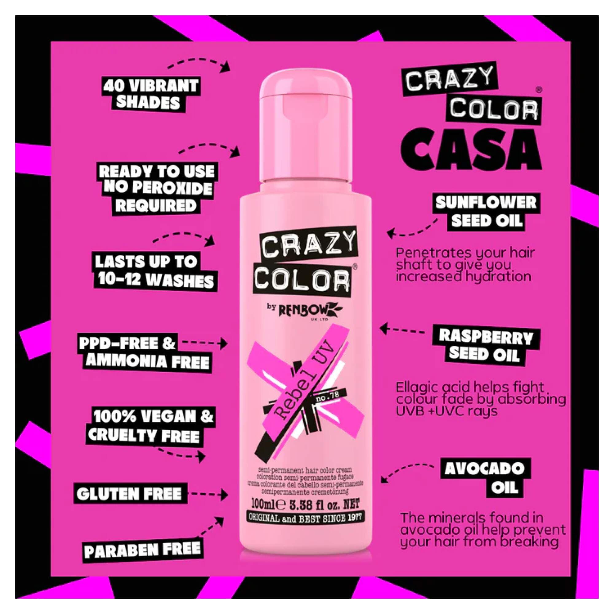 Crazy Color - Vibrant Shades - Rebel UV (78) - Image 2