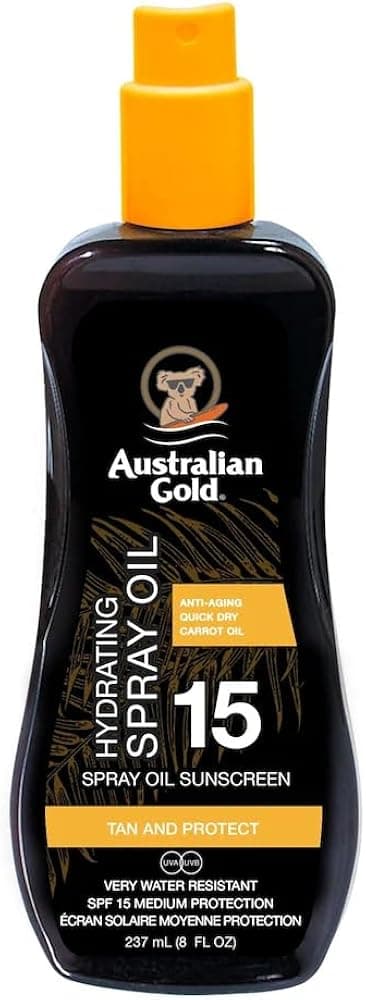 AUSTRALIAN GOLD - SUN CREAM - SPF 15 Spray Oil Carrot - 237ml