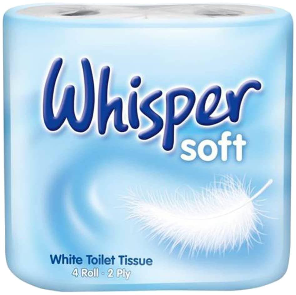 Whisper Soft Toilet Roll (4pk)