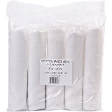DEO - COTTON PADS- Lint Free Plain - 100 x 5 pk 