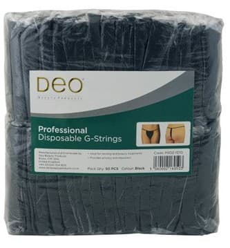 DEO - DISPOSABLE UNDERWEAR - G-String - 50 units per bag - Black
