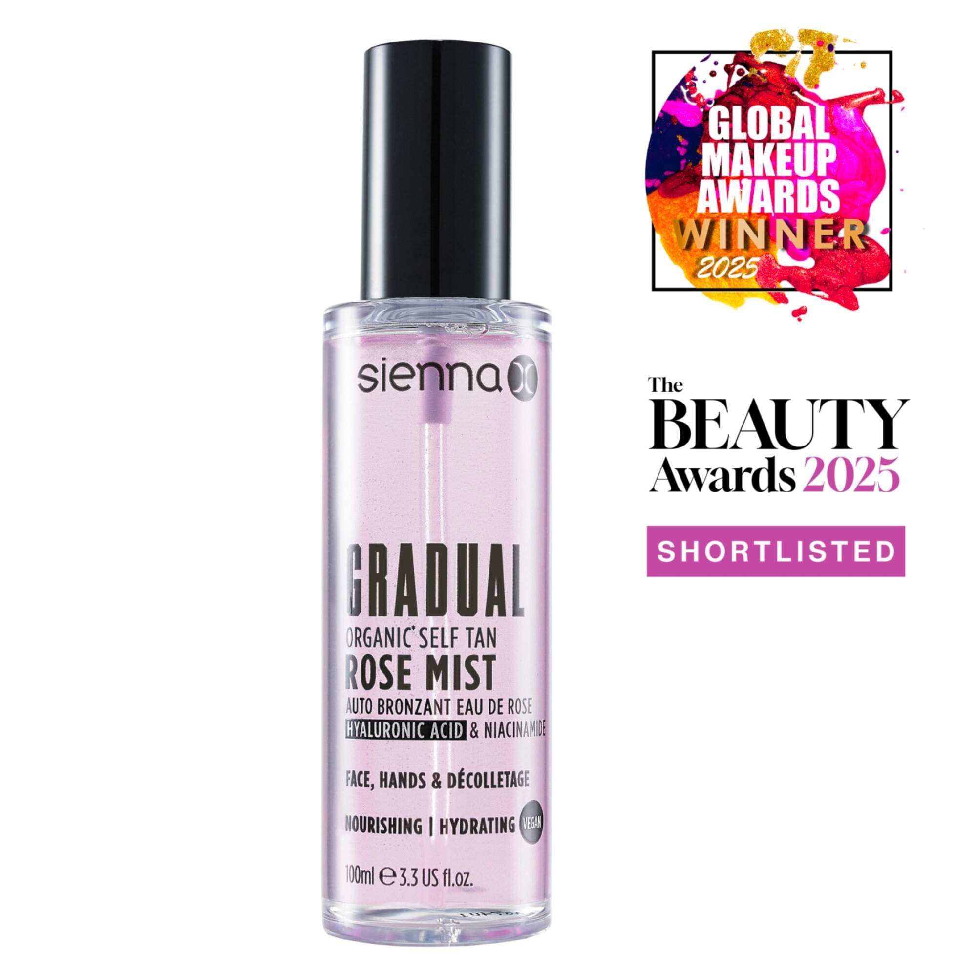 SIENNA X TAN - RETAIL - Gradual Organic Self Tan Rose Mist (Water) - 100ml