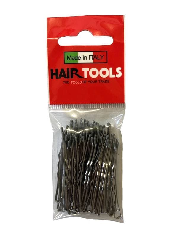 Hair Tools Waved Kirby Grips 2" Grey 50pk