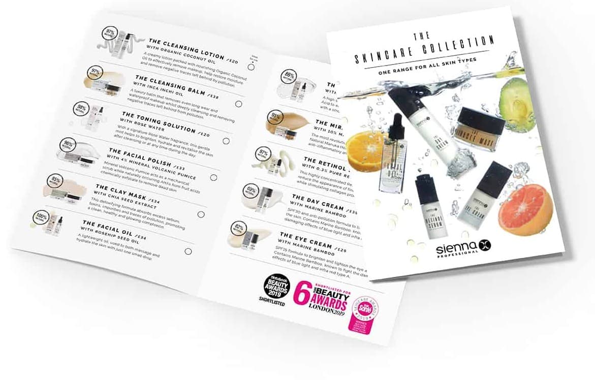 SIENNA X - SKINCARE MARKETING - Q&A Leaflets