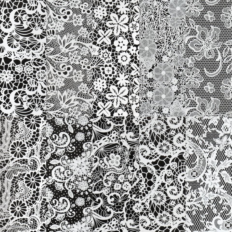 HALO Create - Nail Foils - White Lace