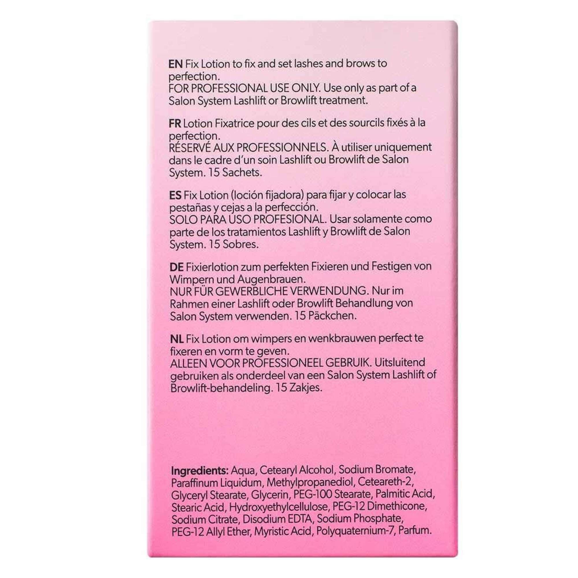 SS Lash & Browlift Fix Lotion 15 Sachet - Image 2