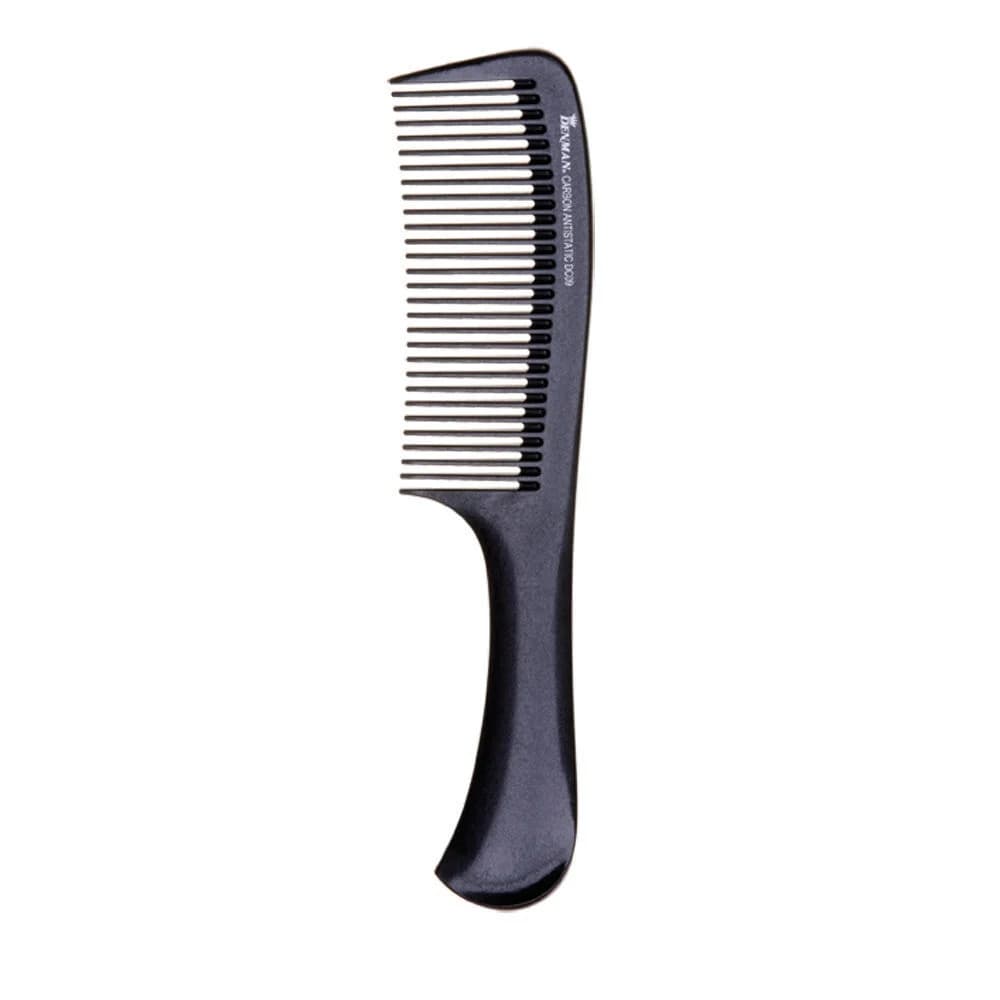 DENMAN - CARBON ANTI STATIC - DC09 Grooming Comb 220mm - Black