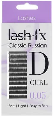 Lash FX - Tray Lashes Russian - D Curl Super Fine (0.05) 9mm