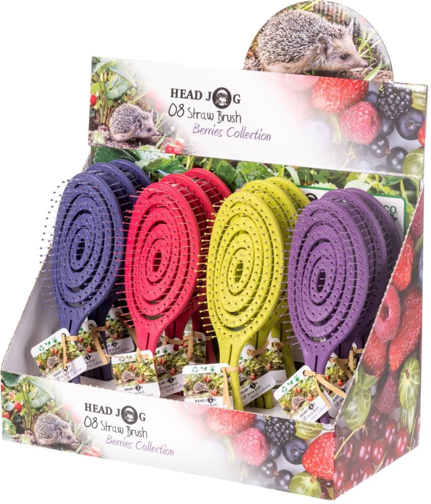 Head Jog 08 Straw Brush Display - Berries Collection (12pc)