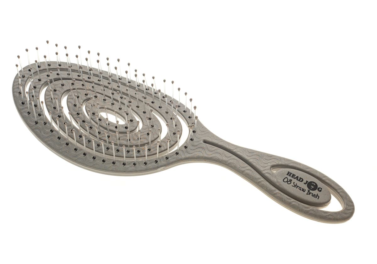 HEAD JOG BRUSH - 08 - Straw Brush Monochrome Silver