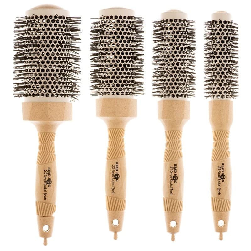 HEAD JOG BRUSH - Straw Radial Brush Set