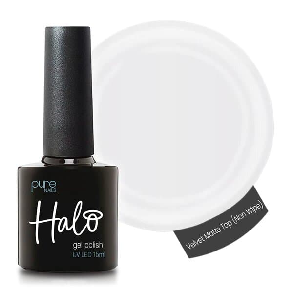 HALO GEL POLISH -- Top Coat Non Wipe Velvet Matte 15ml
