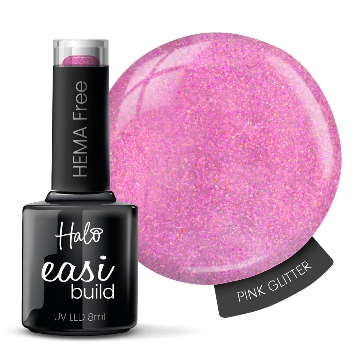 HALO EASIBUILD - Pink Glitter 8ml