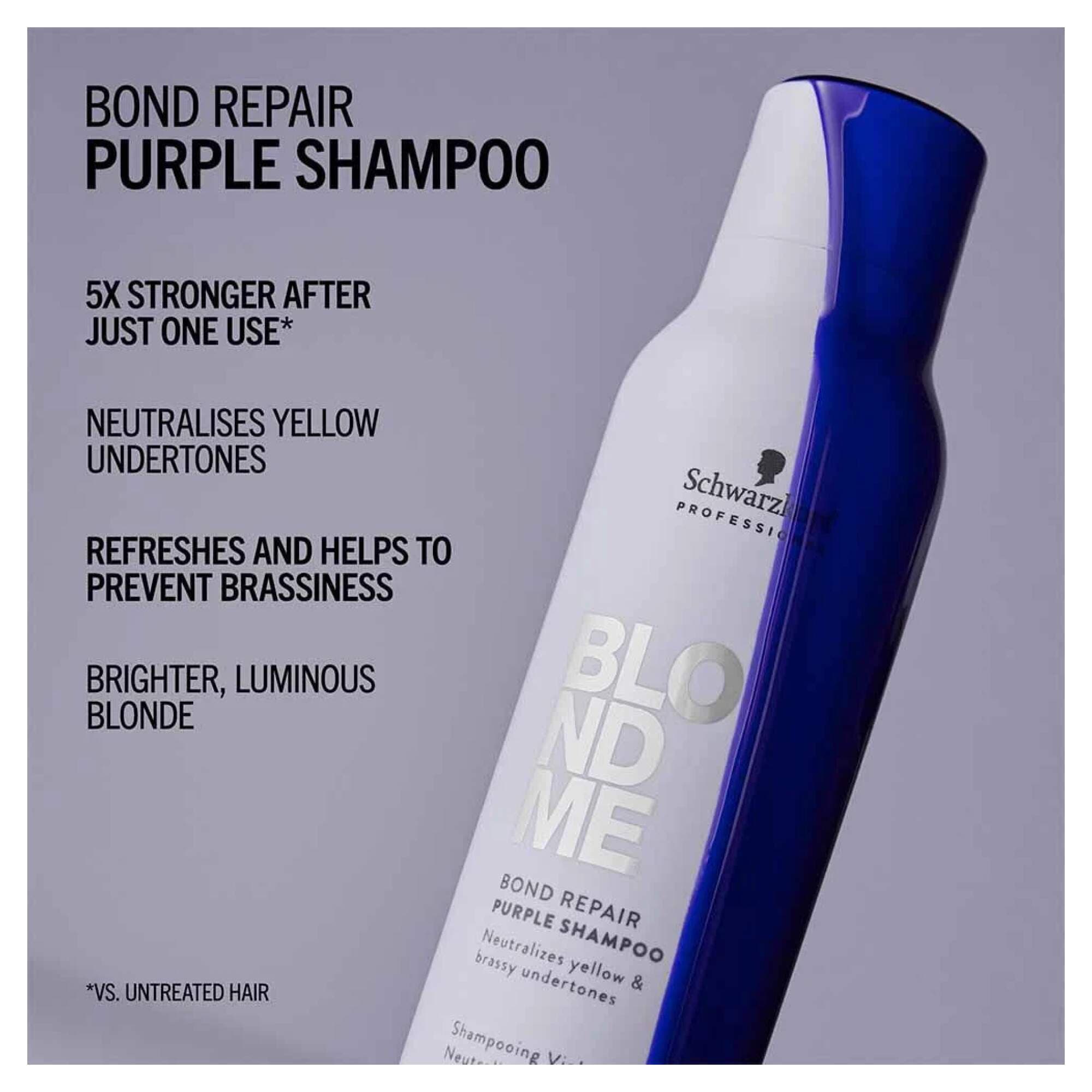 BLONDME - CARE - Bond Repair Purple Shampoo - 300ml - Image 2