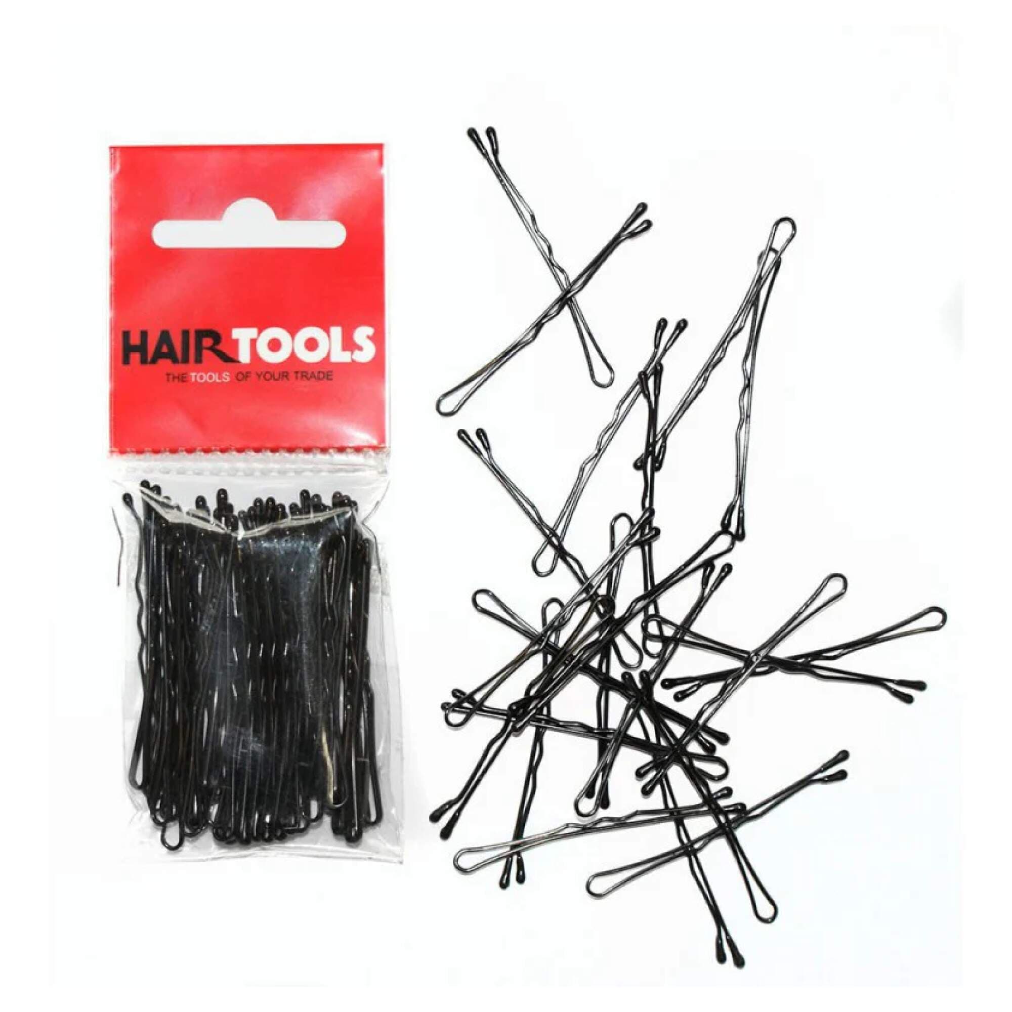 HAIR TOOLS - Pins & Grips - Waved Grips (Kirby) - 1.5" Black 50pk