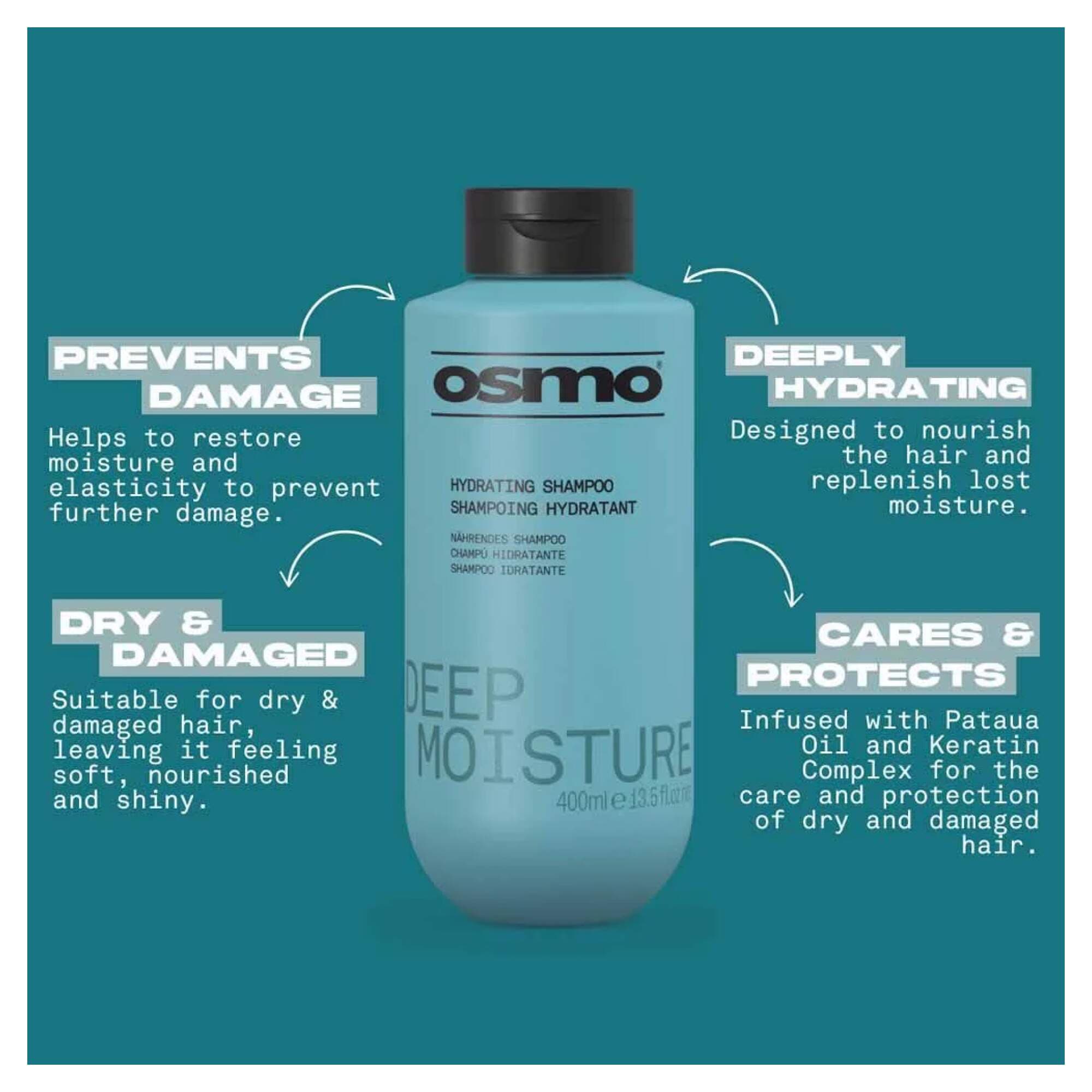 NEW OSMO - Deep Moisture - Shampoo - 400ml - Image 2