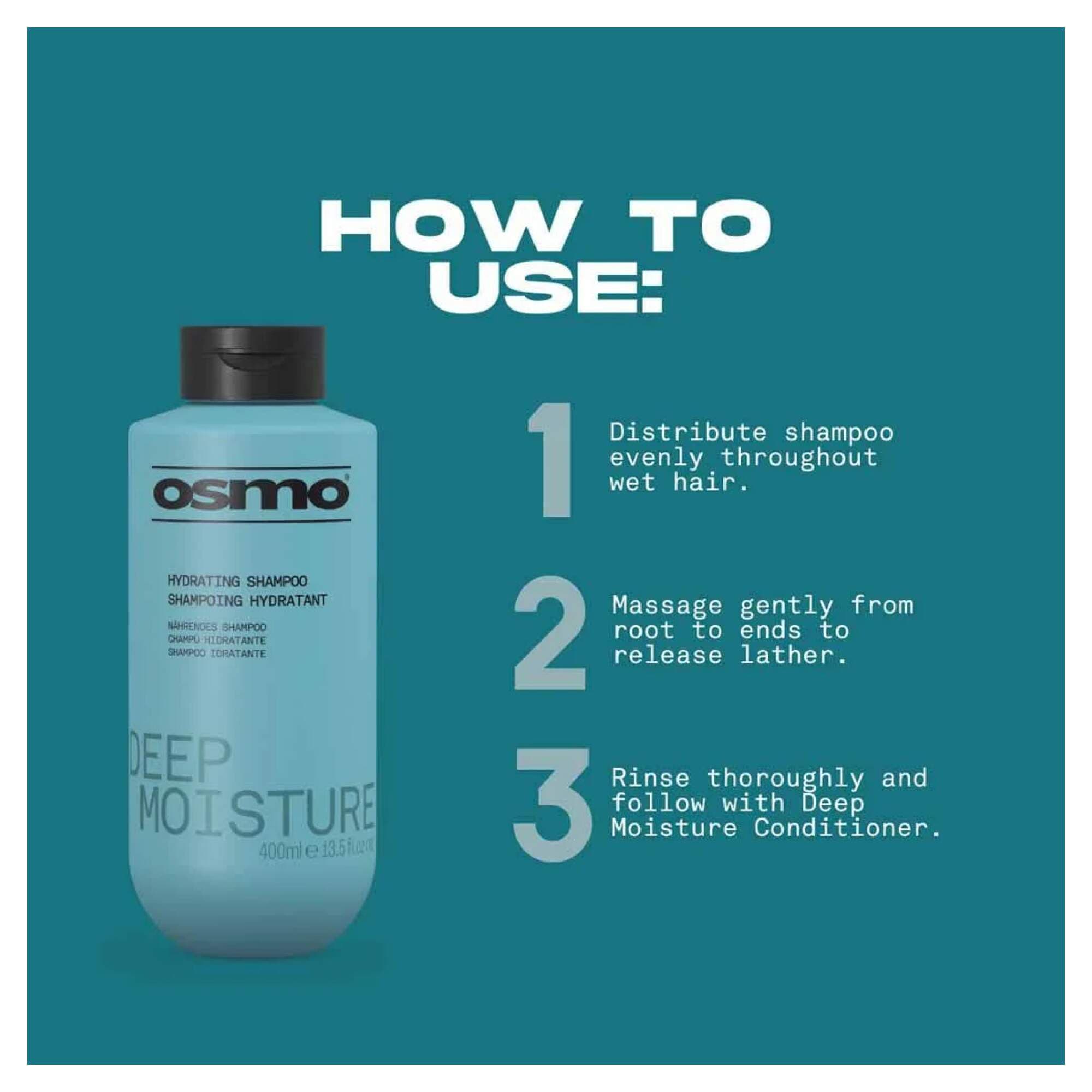 NEW OSMO - Deep Moisture - Shampoo - 400ml - Image 3