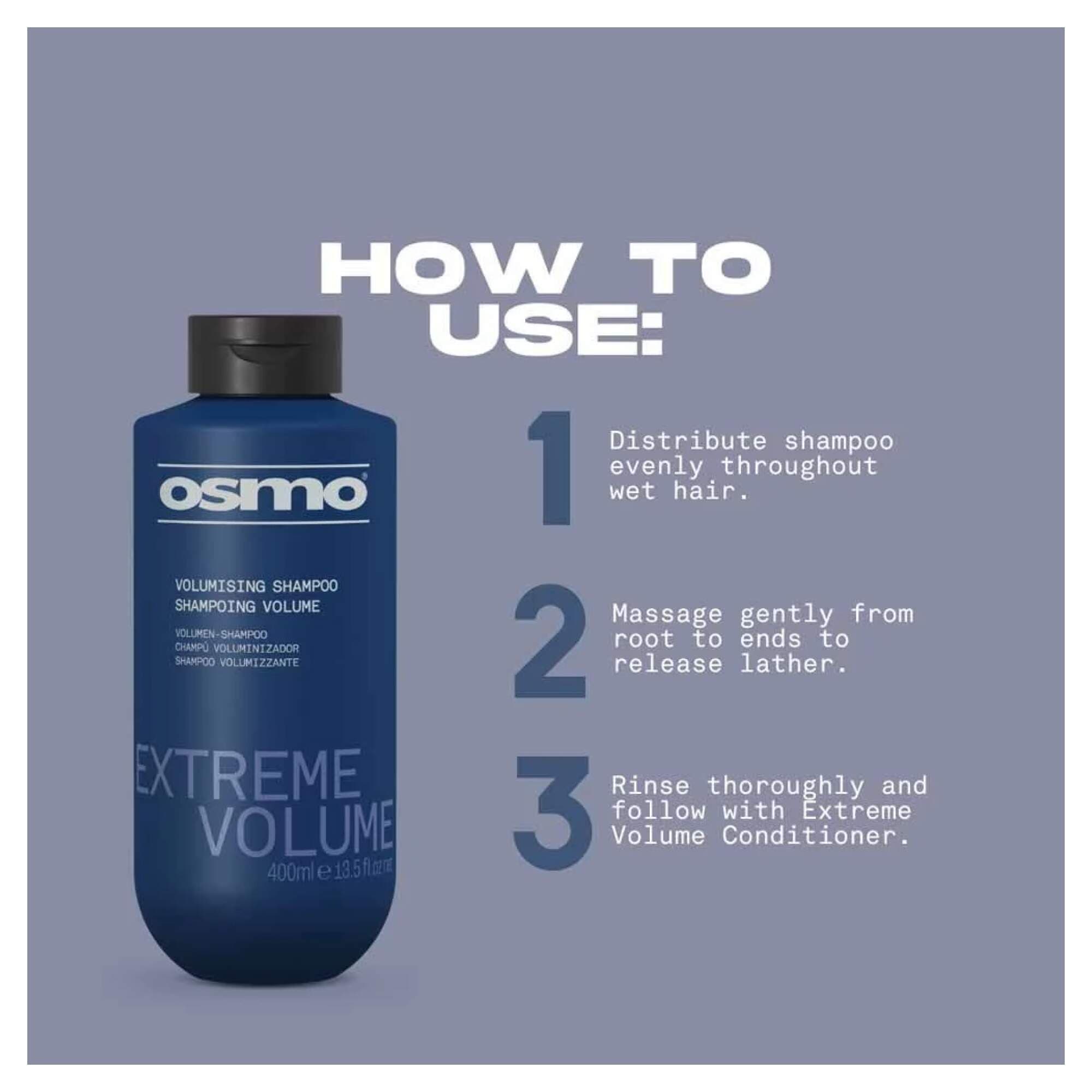 NEW OSMO - Extreme Volume - Shampoo - 400ml - Image 3