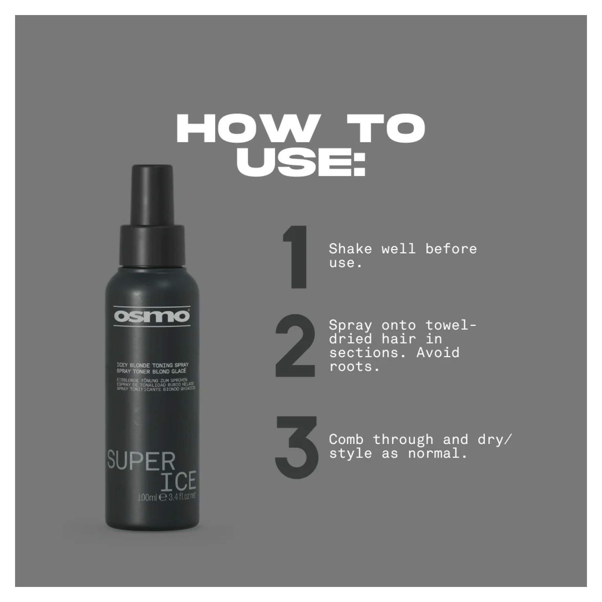 NEW OSMO - Super Ice - Icey Blonde Toning Spray - Image 3