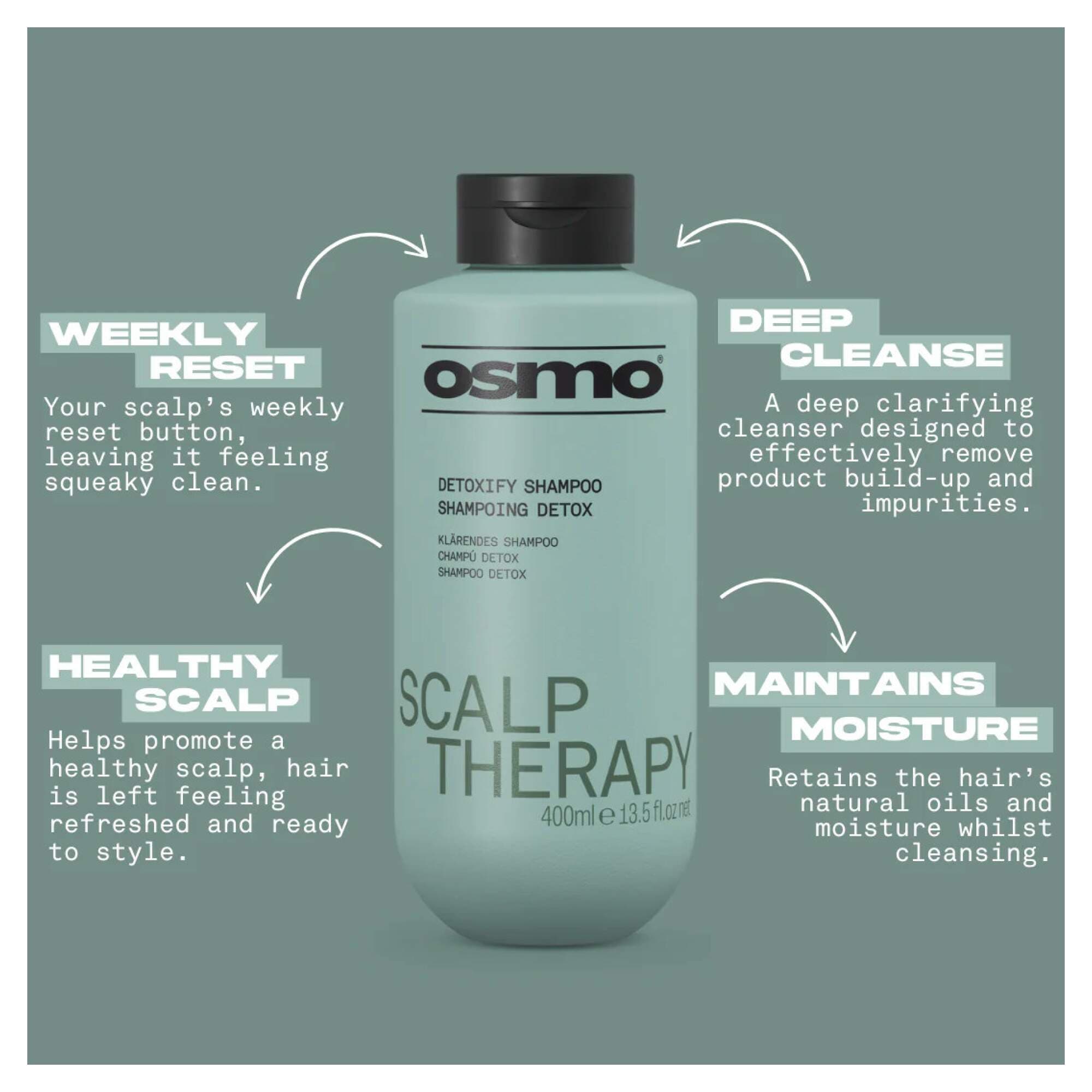 NEW OSMO - Scalp Therapy - Detoxify Shampoo - 400ml - Image 2