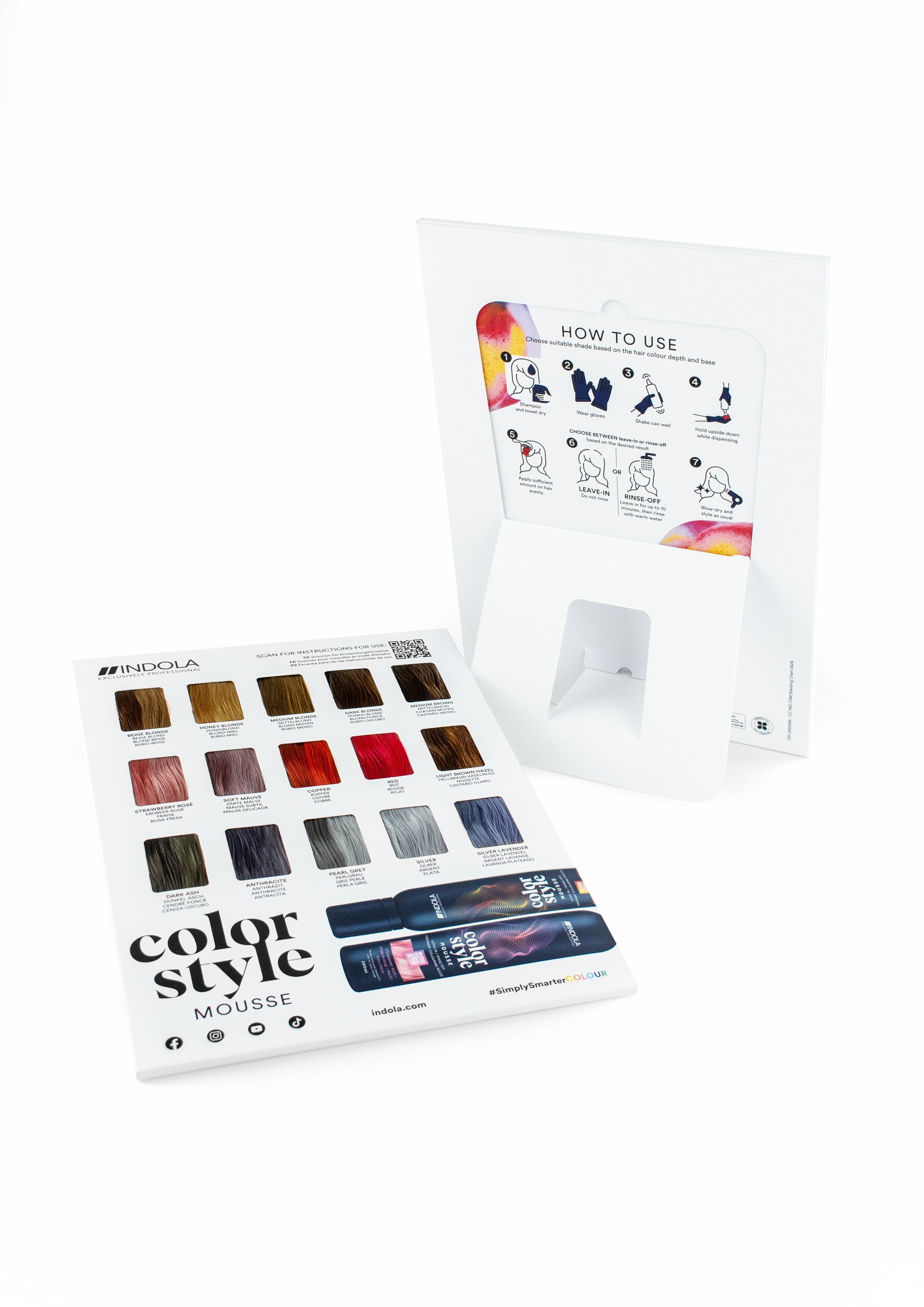 INDOLA - ACCESSORIES - Color Style Mousse Standing Chart 2024