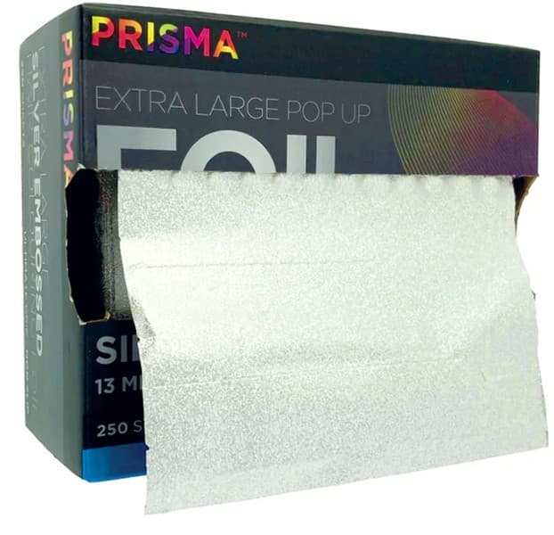 PRISMA - FOIL - POPUP - Embossed Foil - Extra Large Silver - 150mm x 355mm (250pcs)