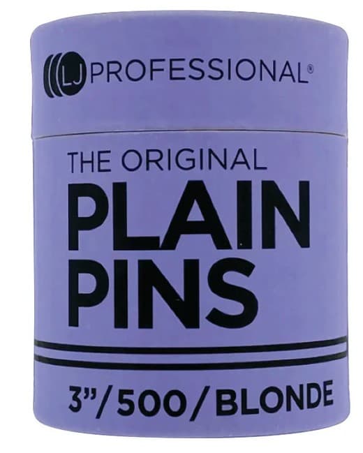 LJ PROFESSIONAL - PINS - 3" Plain Pins - Blonde (500pcs)
