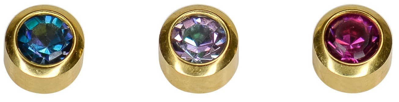 GOLD PLATE STUD - Crystal Tropics - Assortment