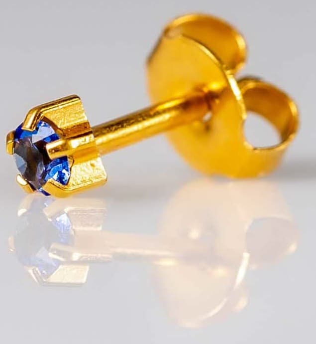 GOLD PLATE STUD - Clawset Birthstone - September